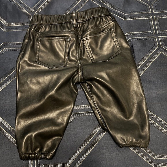 FLAX LEATHER JOGGERS - Picture 3 of 3